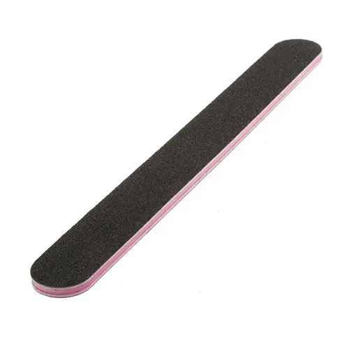 Inginails Pilă unghii neagră cu centru roz, dreaptă - 100/180