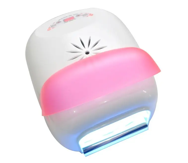 Lampă digitală UV cu 4 becuri/uscător - roz neon - 36W 