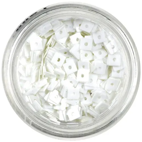 Pătrate decorative cu gaură - albe