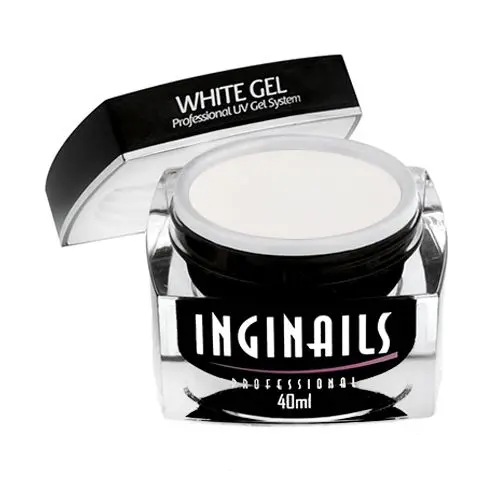 White Gel 40ml - gel alb de construcţie Inginails Professional