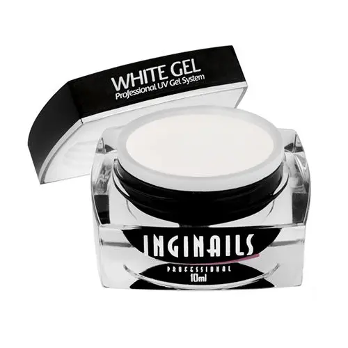 White Gel 10ml - gel alb de construcţie Inginails Professional 
