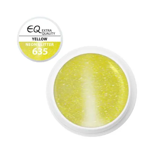 Gel UV Extra quality – 635 Neon Glitter – Yellow, 5g