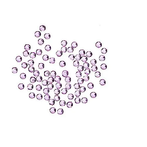 Decorațiuni nail art 1,5 mm - 100 bucăți strasuri rotunde în săculeț, violet deschis