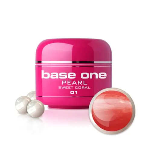 Gel UV Silcare Base One Pearl - Sweet Coral 01, 5g