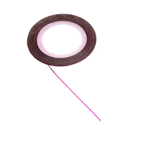 Bandă decorativă pentru Nail Art – roz-violet cu reflexii circulare