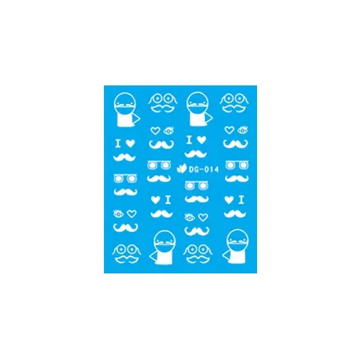 Abțibilduri fosforescente pe bază de apă - mustăți - 014