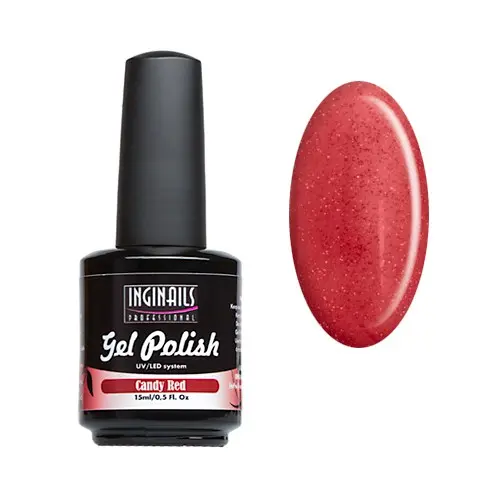 Gel/lac UV Inginails Professional 15ml - Candy Red