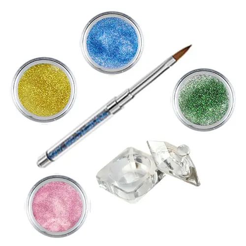 Set Shimmer I Inginails - Kit acrilic colorat de pudre acrilice pentru unghii