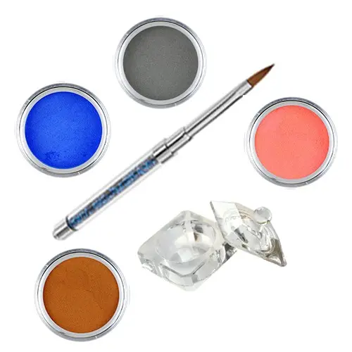 Set Pure I Inginails - Kit acrilic colorat de pudre acrilice pentru unghii