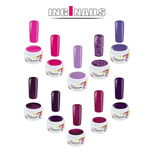 10 bucăți Gel UV colorat - Violet