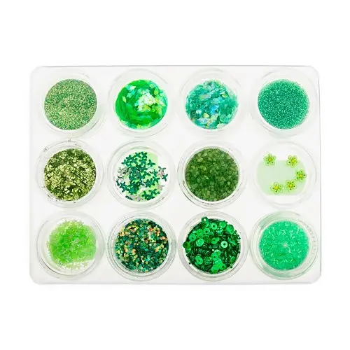 Kit nail art , 12 bucăți – verde