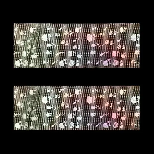 Folie decorativă pentru unghii - holografică cu motive de trandafiri