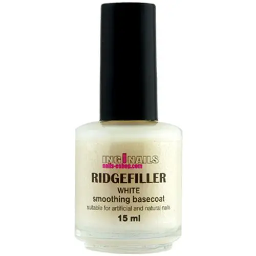 Ridge Filler white 15ml - Base coat pentru unghii puternice și netede Inginails 