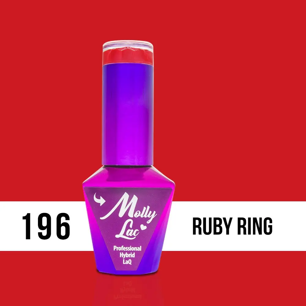 MOLLY LAC gel de unghii Hearts and Kisses - Ruby Ring 196, 10ml