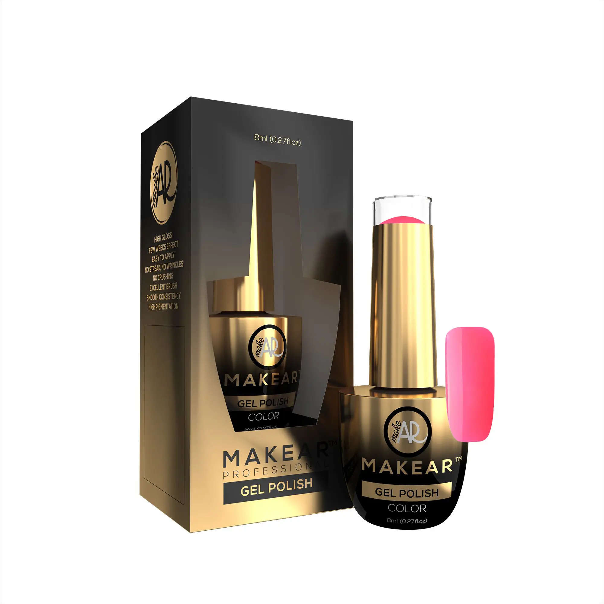 Makear Gel colorat pentru unghii – Neon pink – N03, 8ml