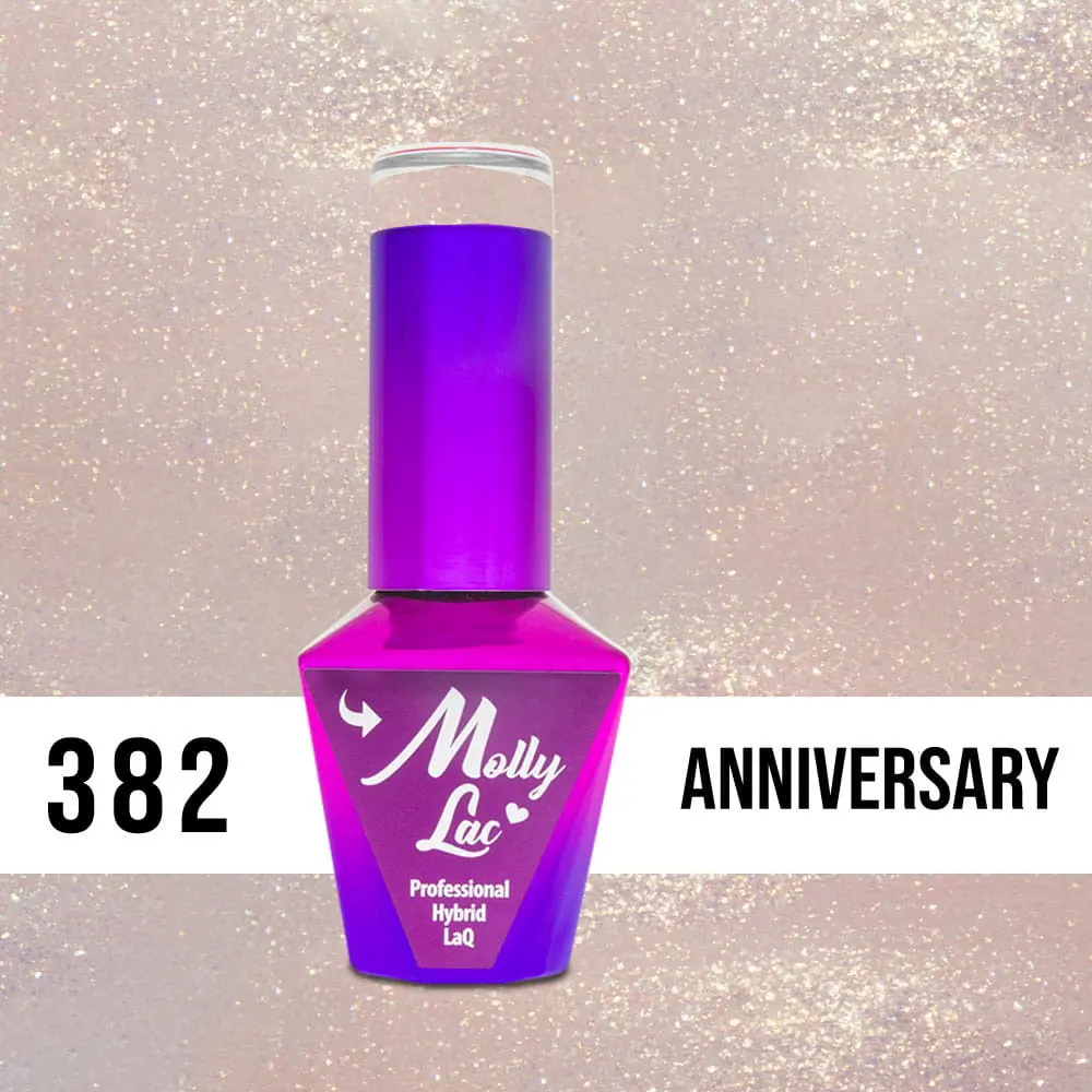MOLLY LAC UV/LED gel nail polish Wedding Dream and Champagne  - Anniversary 382, 10ml