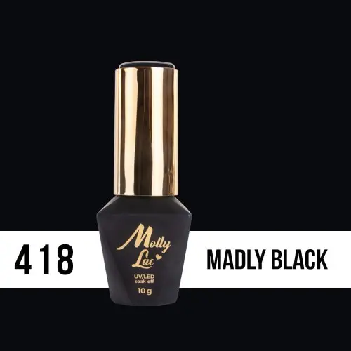 Gel UV/LED Molly Lac – Madly Black 418, 10ml