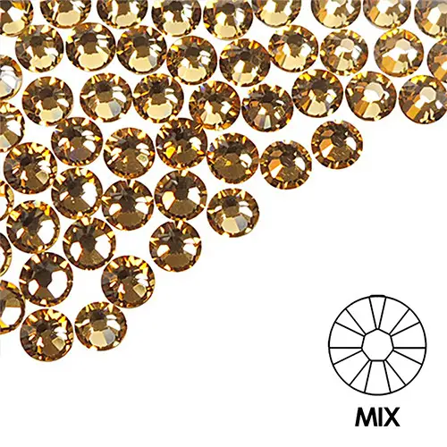 Pietre decorative pentru unghii - MIX - aur, 50buc
