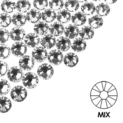Pietre decorative pentru unghii - MIX - argintiu, 50buc