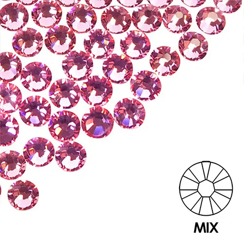 Pietre decorative pentru unghii - MIX - roz închis, 50buc