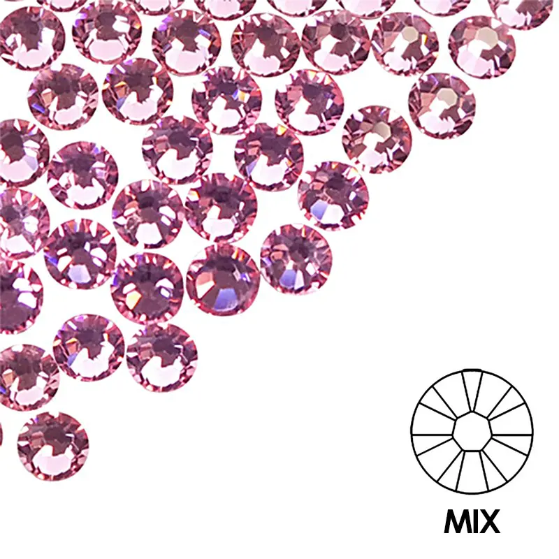 Pietre decorative pentru unghii - MIX - roz, 50buc
