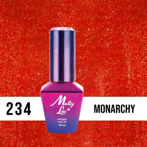 Lac gel MOLLY LAC UV/LED gel polish Glowing Time - Monarchy 234, 10ml