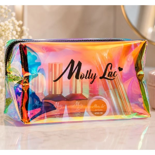 Geantă cosmetică - holografică transparentă MollyLac