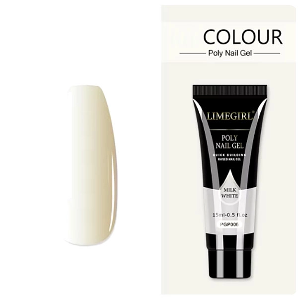 Colorat Gel Poly - Milk White, 15ml