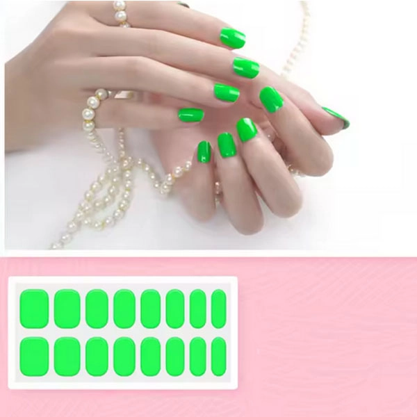 Self-Adhesive Nail Stickers, green - kit