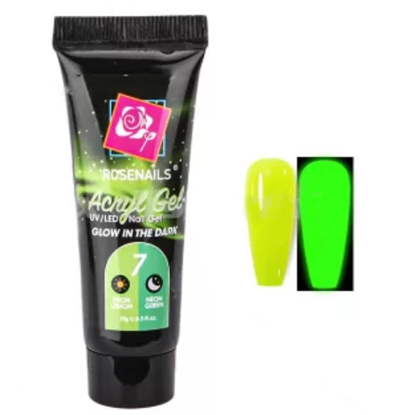 Colorat Gel Poly - Glow in the dark NEON LEMON/NEON GREEN no.7, 15g