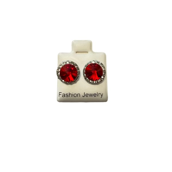 Stud earrings - red