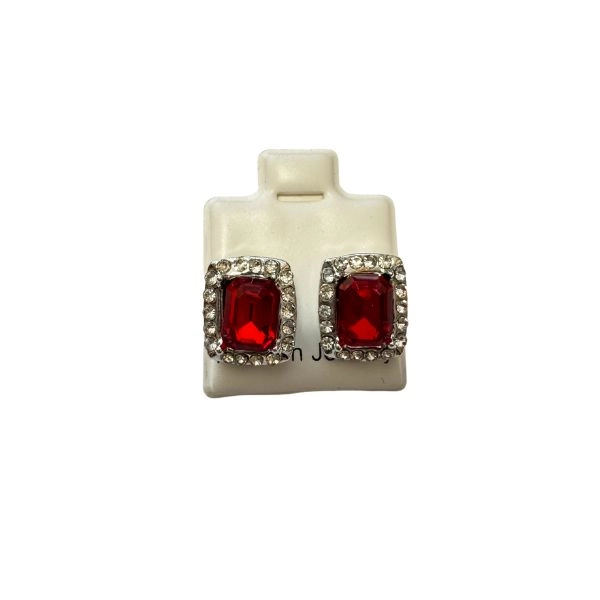 Stud earrings - red