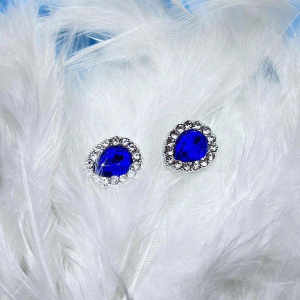 Stud earrings - royal blue