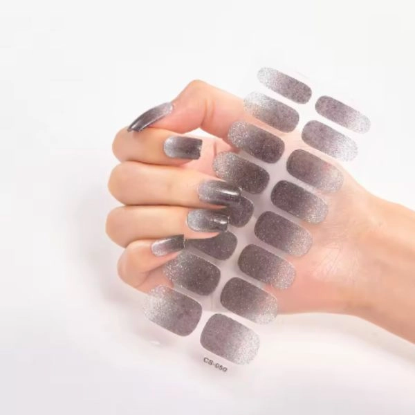 Self-Adhesive Nail Stickers - ombre, gray