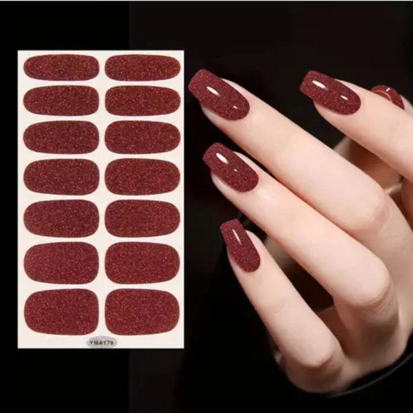 Self-Adhesive Nail Stickers - chocolate, glitters