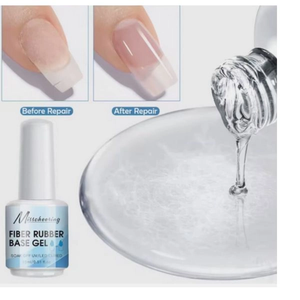Fiberglass Rubber Base Gel Nail Polish, 15ml