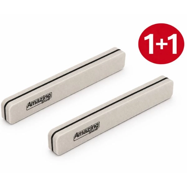 Pilă unghii profesională, spumă, zebră - centrul negru, 220/280 - PROMOȚIE 1+1 GRATUITĂ