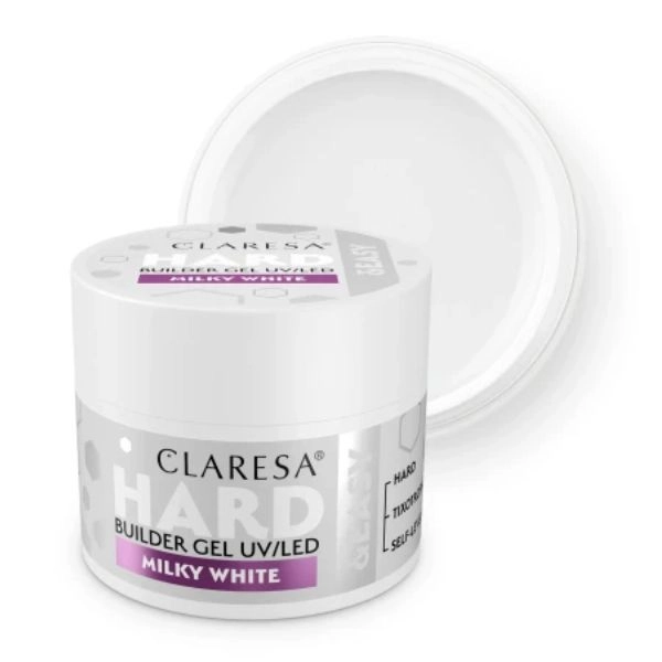 Claresa HARD&EASY UV/LED builder gel - Milky White, 45g