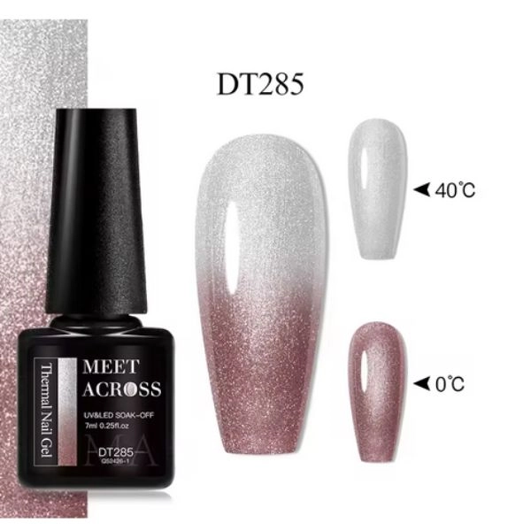 Lac gel THERMO - Pink/White DT285, 7 ml