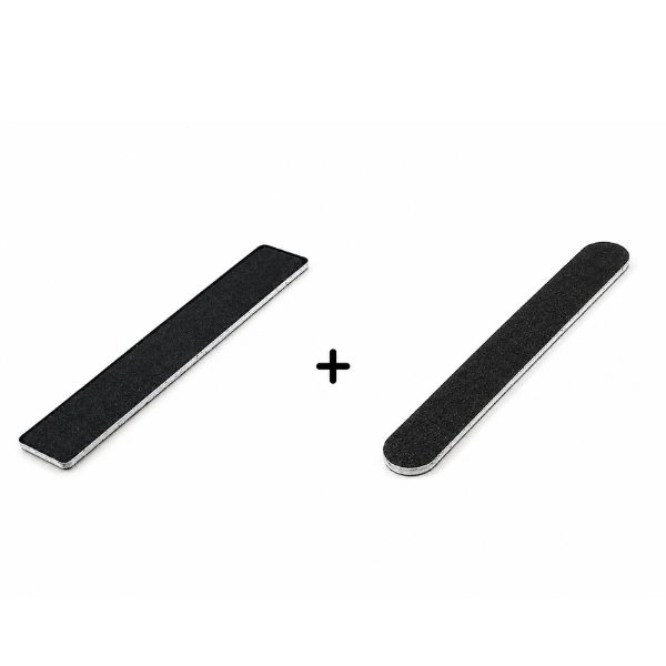 Inginails pilă profesională, neagră – dreaptă 80/80 și dreptunghiulară 80/80 – PROMOȚIE 1+1 GRATUIT