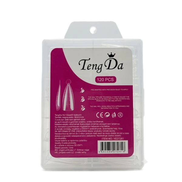 Tipuri de unghii - poligel, transparente 120 buc