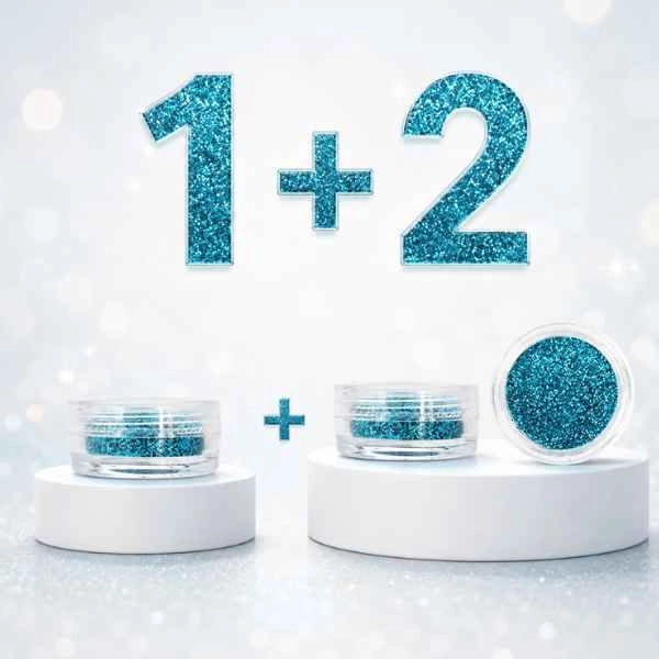 Pudră decorativă cu sclipici turcoaz – OFERTĂ 1+2 GRATUIT