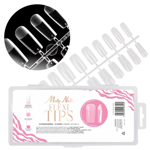 MollyNails Flexi Tips – Square, 240 buc.