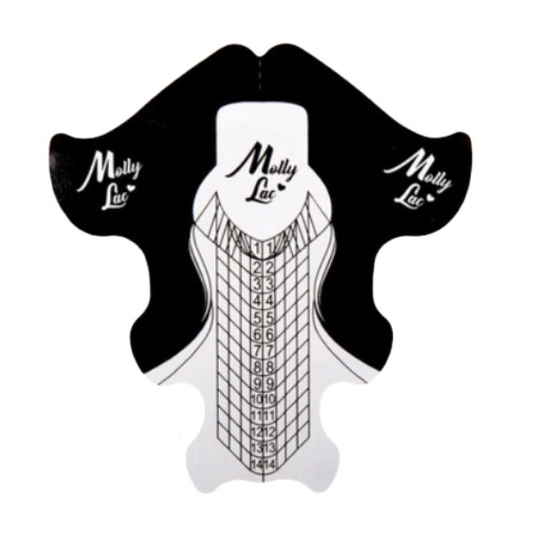 MollyLac Premium Aluminium – șabloane pentru unghii, 30 buc.