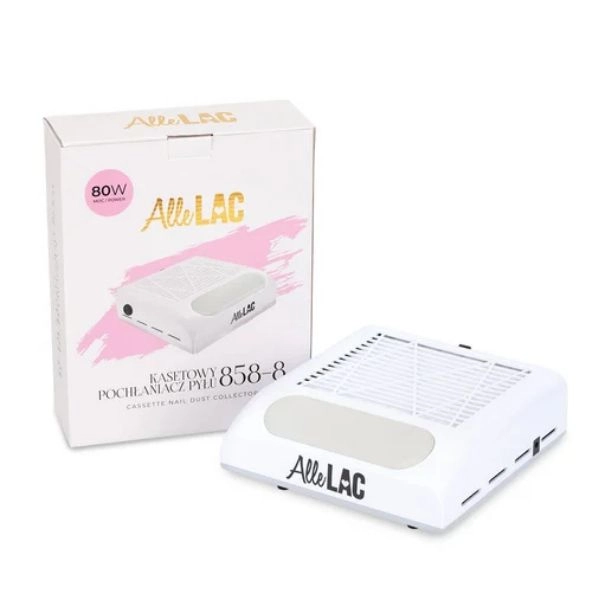 AlleLac Aspirator de praf pentru unghii, 80 W, model 858-8, alb