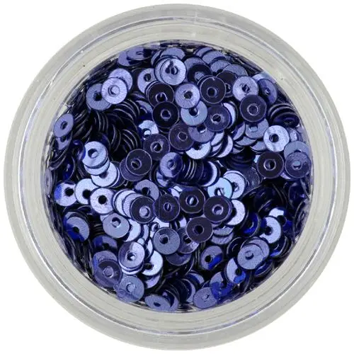 Paiete nail art în formă de disc, albastru închis