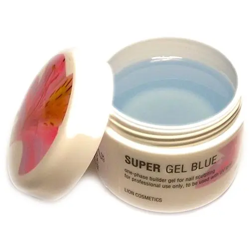 Gel UV Lion Cosmetics - Super gel Blue 40ml - gel de construcţie, faza 1
