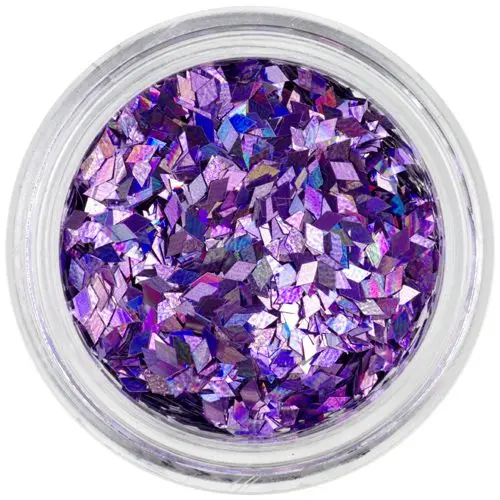 Confetti diamant pentru nail art - mov deschis, hologramă