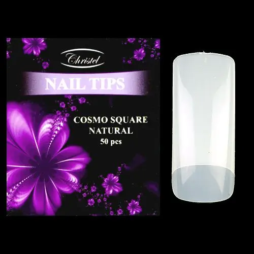 Cosmo Square culoare naturală, 50 buc - tipsuri unghii nr. 6