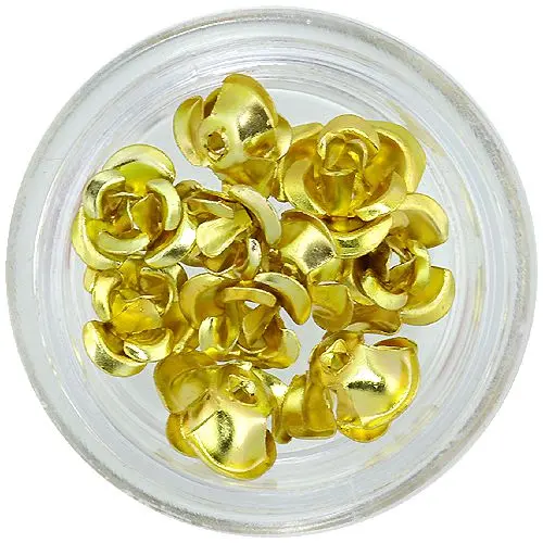 Trandafiri aurii din ceramică, 10 buc